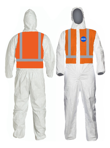 Overol Con Capucha Tyvek 1435a Rfx Reflectivo Reck Dupont