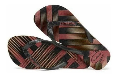 Ojotas Havaianas Trend Hombre Importadas Rojo/negro Dep