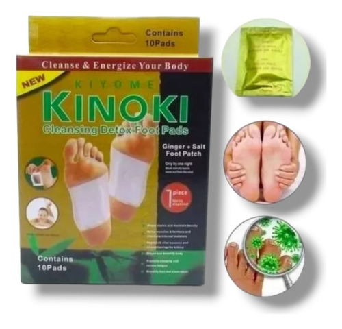 200 Parches Desintoxicantes De Pies Kinoki Ginger Gold + Sal