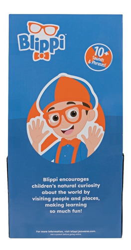 Imagen 5 de 7 de Blippi Peluche Con Pijama Nighttime Con 10 Sonidos 45 Cm Edu