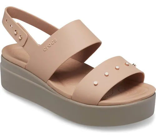 Sandalias Mujer Crocs Original Brooklyn Studed Low Wedge