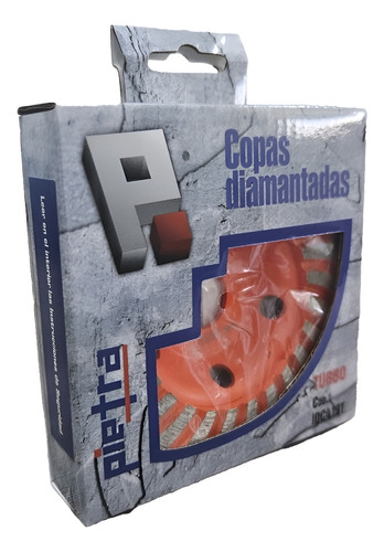 Disco Copa Muela Diamantada Turbo 110 Mm Pietra Idc413t Color Naranja