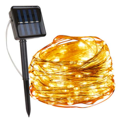 Luces Solares Para Jardín, 20 M, Encendidas En Navidad, Kit