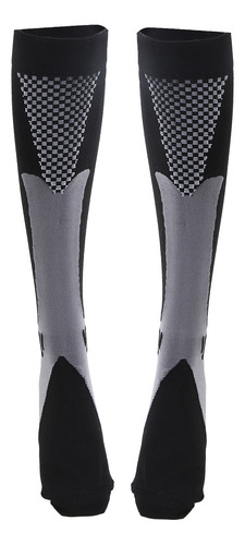 Calcetines De Compresión, 1 Par, Negros, Deportivos Largos,