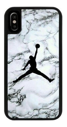 Funda Uso Rudo Tpu Para iPhone Michael Jordan Negro Marmol