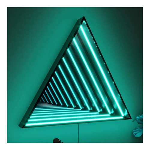 Fodalob Luz Tunel Espejo Rgb Marco Pared Triangular Infinito