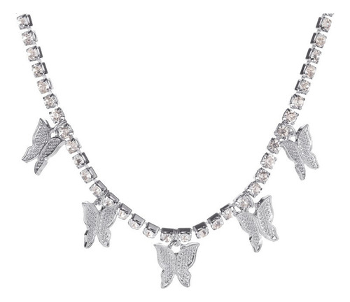 Collar Con Colgante W Fashion, Cadena De Suéter Con Diamante