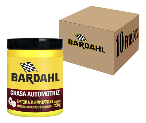 Grasa Lubricante Baleros Alta Temperatura 3 250gr 10 Piezas