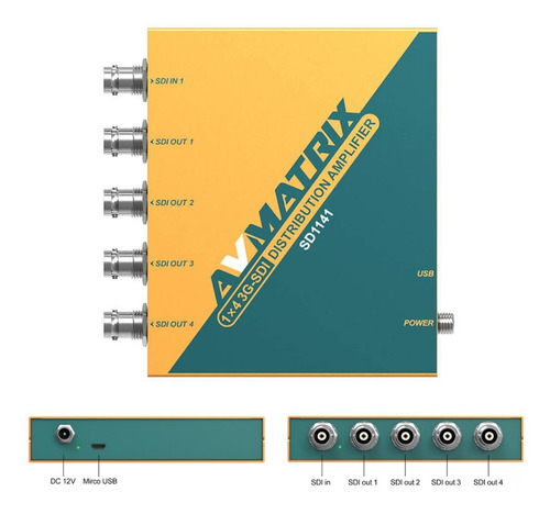 Avmatrix Sdi Divisor 1 Ã 4 Amplificador Distribucion 3g