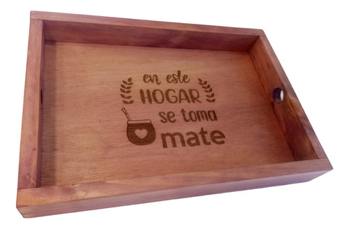  Bandeja De Madera Púrpura -grabado Laser- Mate