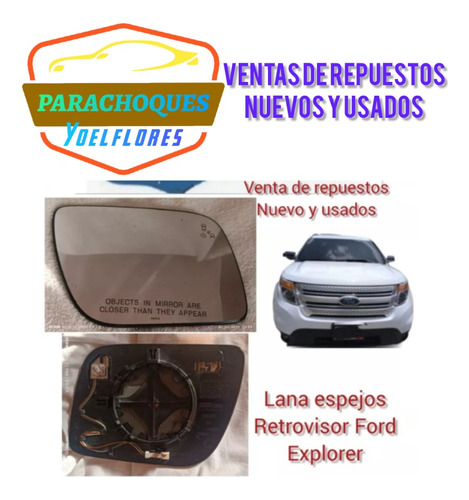 Luna Espejo Retrovisor Rh Ford Explorer Ballena 