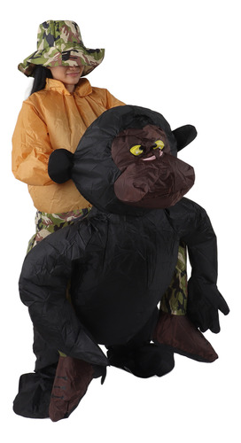 Disfraz Inflable Divertido De Chimpancé Para Adultos Ride On