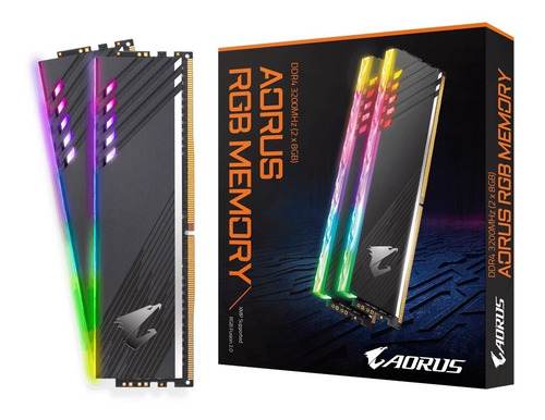 Imagem 1 de 4 de Mem Ddr4 16gb 3200mhz Gigabyte (2x8gb) Aorus Rgb Gp-ars16g32