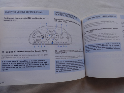Manual Vw Guantera Volkswagen Gol 1998 Instruccion Catalogo (Usado)