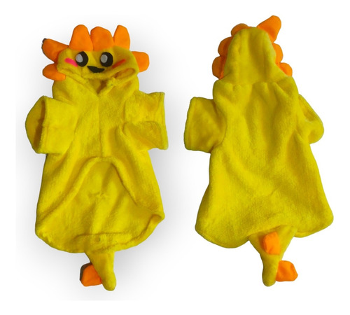 Traje Ajolote Para Mascotas Color Amarillo Talla 4