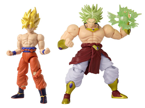 Dragon Ball Super Stars Paquete De Batalla, Goku Super Saiyan (versión Daño De Batalla) Vs Broly Super Saiyan Figura De Acción (37168)