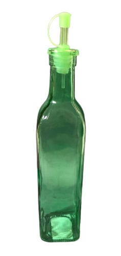 Botella Aceitera Vinagrera Pico Vertedor Verde Mediana