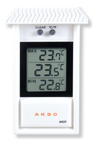 Termômetro Digital De Máxima E Mínima - Akso Ak23 Ideal Para Salas De Armazenamento E Ambientes Climatizados