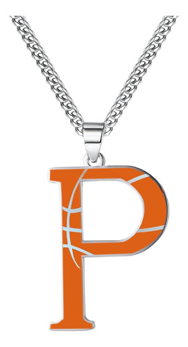 Collar Con Inicial De Baloncesto Wigerlon, Regalos De Balonc