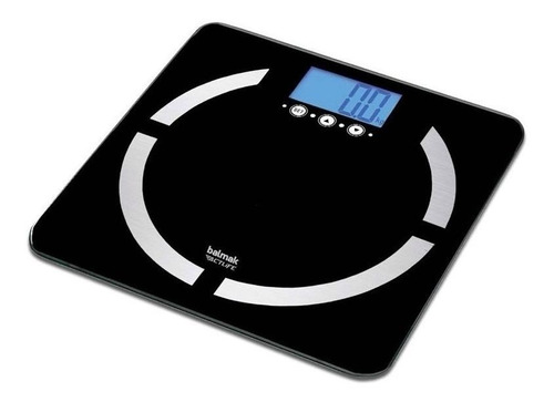 Balança corporal digital Balmak Slimtop-180 preta, até 180 kg