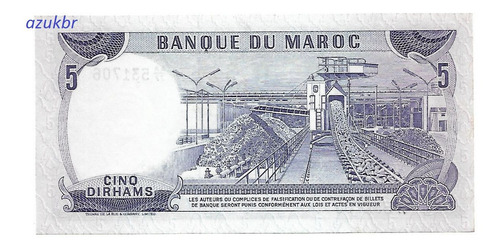 * Marrocos - 5 Dirhams Ah 1390 (1970) P.56 Sob *