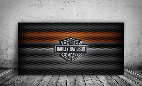 Poster Metálico Decorativo Harley Davidson Diseño Logo Biker