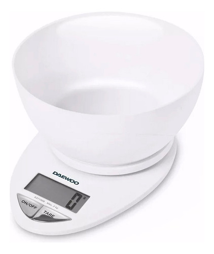 Balanza de cocina digital Daewoo KS7150B pesa hasta 3kg blanca