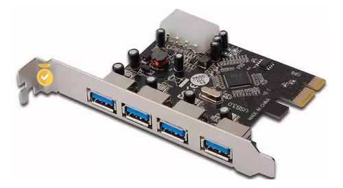 Tarjeta Pci Express X1 De 4 Puertos Usb 3.0 Velocidad 5gbp