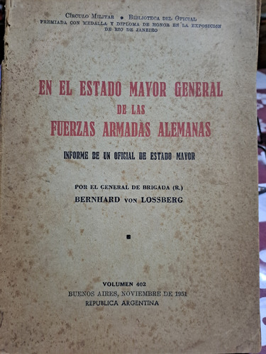 En El Estado Mayor General De Las Fuerzas Armadas Alemanas (Usado)