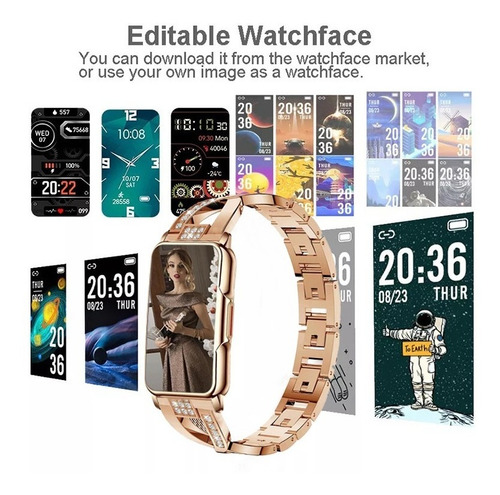 Imagen 3 de 8 de Reloj Inteligente Mujer H80 Deportivo Moda Smart Band 1,47