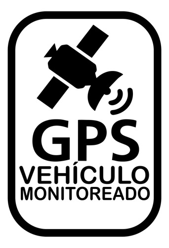 Sticker Logo Gps Vehículo Monitoreado Auto Camiones