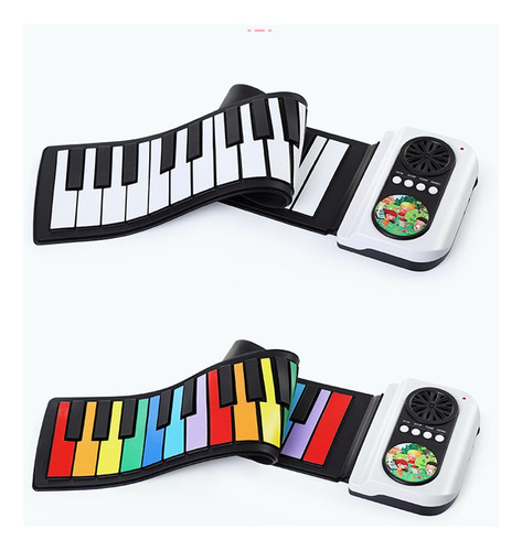 H Piano Enrollable Flexible De 49 Teclas, Teclado Digital