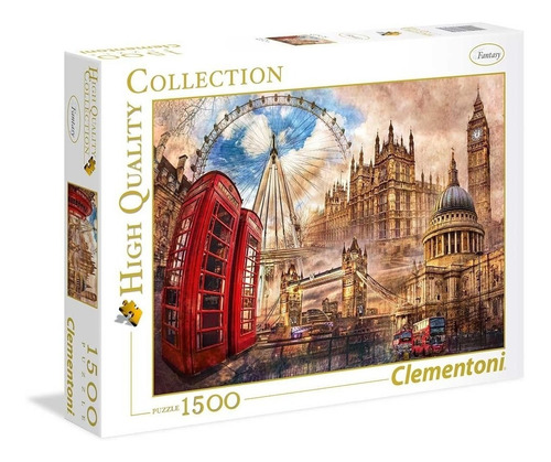 Rompecabezas Puzzle Vintage Londres X 1500 Piezas Clementoni