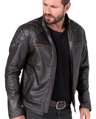 Jaqueta de couro masculina laivo 2025