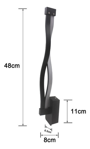 / Lámpara De Pared Led Minimalista Moderna 16w Dormitorio