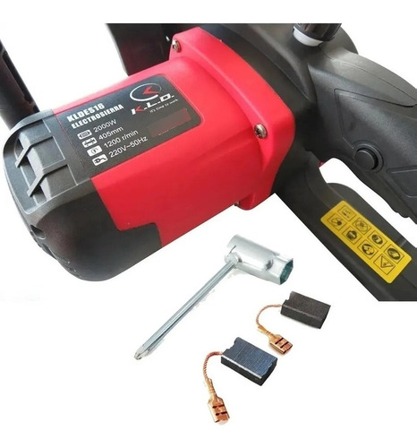 Imagen 4 de 5 de Motosierra Eléctrica Electrosierra 2000w 16 PuLG Profesional Color Rojo