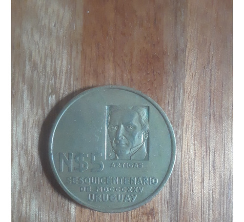 Moneda Conmemorativa N$ 5 Sesquicentenario Montevideo