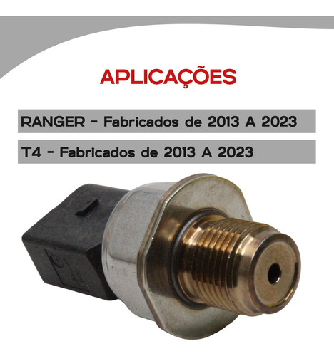 Sensor Pressão Do Rail Ranger 2.2 2013 A 2023 55pp4001