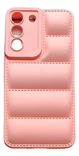Funda Silicona Puffer Compatible Con Samsung Galaxy S22 Rosa Silicona Puffer