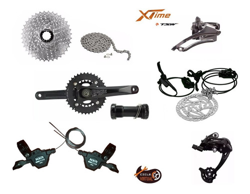 Grupo Kit Tsw Xtime 20v  Integrado  + Freio Oleo K7 11-42