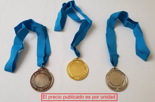 Imagen 1 de 6 de Medalla Para Premio Oro Plata O Bronce Trofeo Deportes