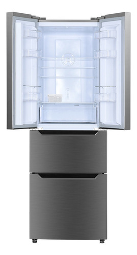 Heladera Con Freezer Inverter Enxuta Color Acero