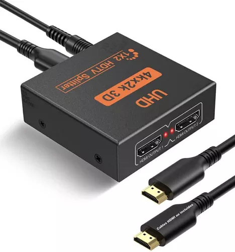 Splitter Hdmi 2.0v 1x2 1 Entr 2 Salidas Full Hd 4k Metalico