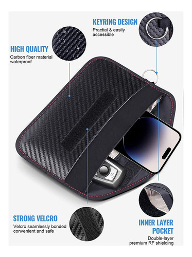 Funda Para Tarjetas Faraday, Llaves De Coche, Bloqueador De