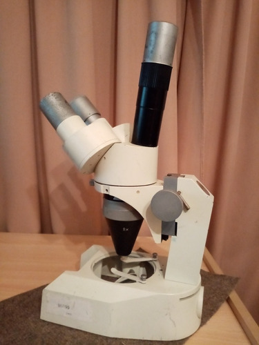 Microscopio Binocular Hertel & Reuss Ste6 - Aleman-año 1970
