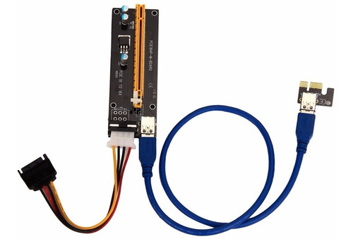 Adaptador Riser Pcie 1x 16x Placa Video Amd Ati Nvidia Molex
