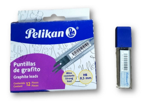 Puntillas De Grafito 0.5 Mm Caja Con 12 Tubos