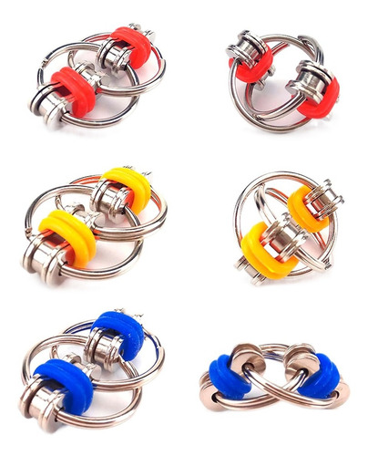Fidget Ring Toy Flippy Chain Diy Bike Chain Anillo X1 