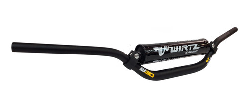 Manubrio Enduro Wirtz W3d De 28mm Fatbar Alto Negro Aluminio