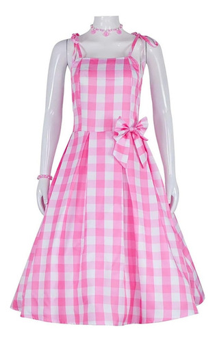Disfraz De Para Barbie Para Adulto Cosplay Vestido Rosa A Cuadros Para Tik Tok,rojo,salir,fiesta,actuación,cita,viaje,reunión